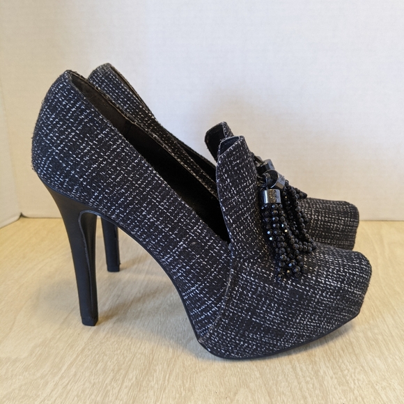 Simply Vera Wang Svsarah Tweed Beaded Heels 8.5 - Picture 3 of 10